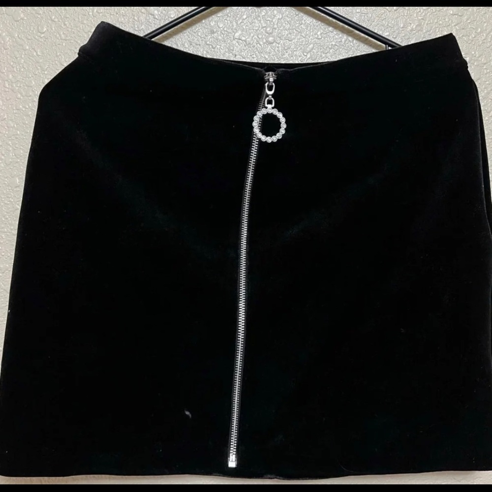 H&M Black Suede Mini Skirt